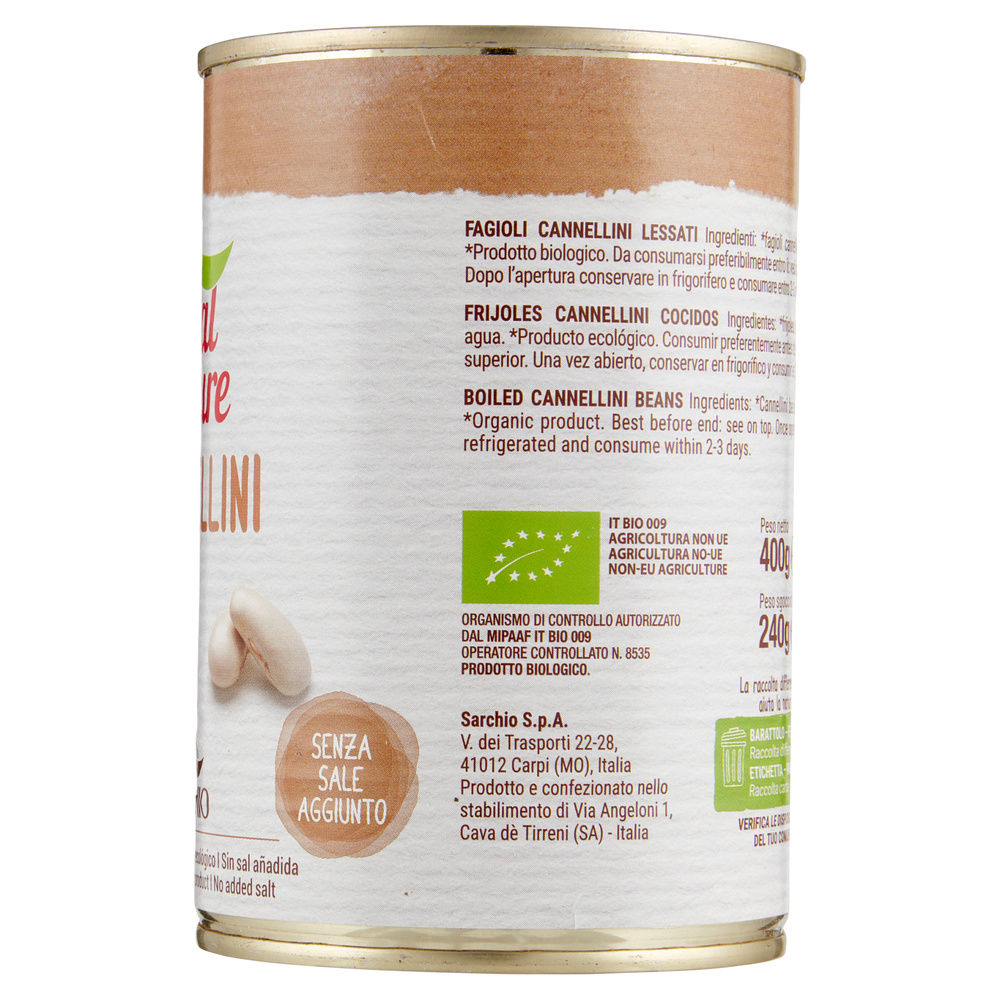 FAGIOLI CANNELLINI BIO VITALNATURE G 400 SGOCC G.240 - 3