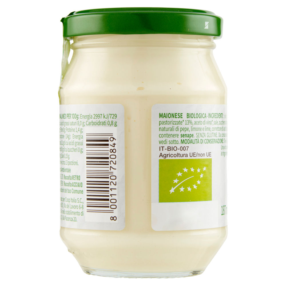 MAIONESE BIOLOGICA COOP VIVI VERDE VASO G180 - 1