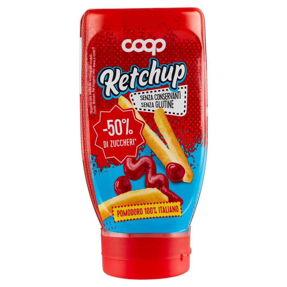 KETCHUP 50% IN MENO DI ZUCCHERO SQUEEZE COOP G280 - 0