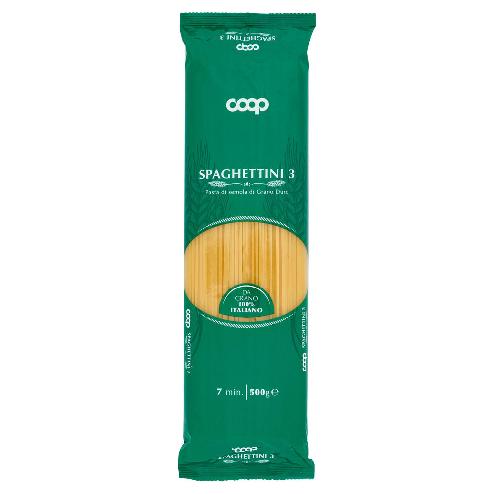 Pasta semola spaghettini coop n.3 g500 con grano italiano