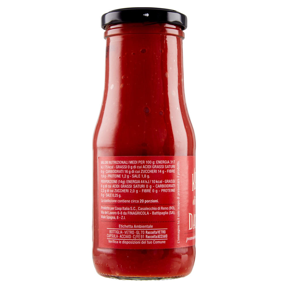 KETCHUP DI POMODORO DATTERINO COOP BTG VETRO G280 - 3