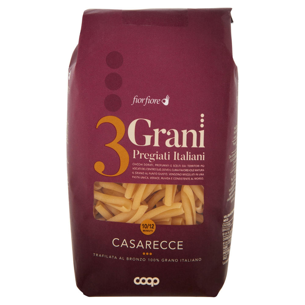 PASTA DI SEMOLA CASARECCIA FIOR FIORE 3 GRANI COOP G500 - 3