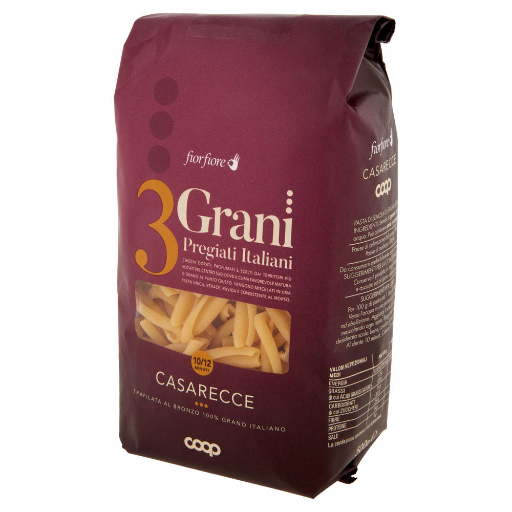 PASTA DI SEMOLA CASARECCIA FIOR FIORE 3 GRANI COOP G500 - 6