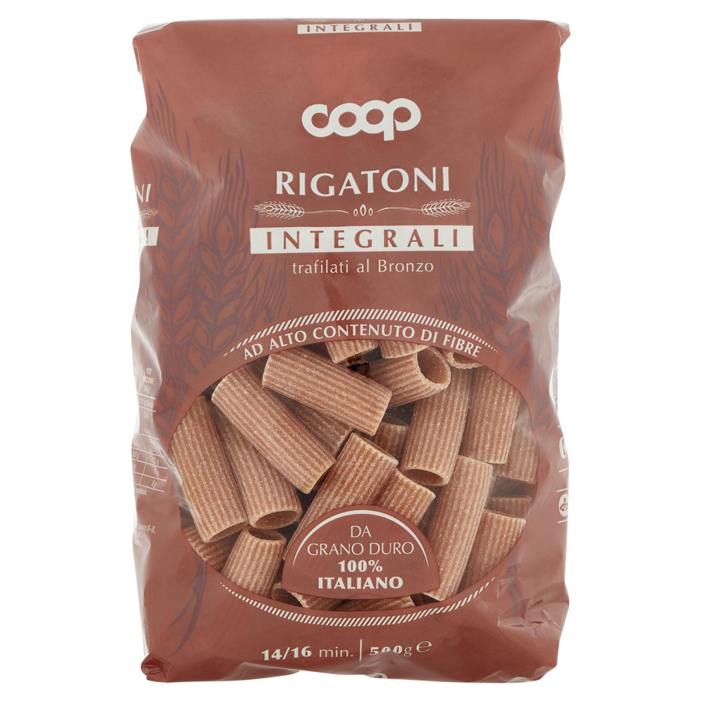 RIGATONI INTEGRALI COOP GRANO 100% ITALIANO G500 - 0