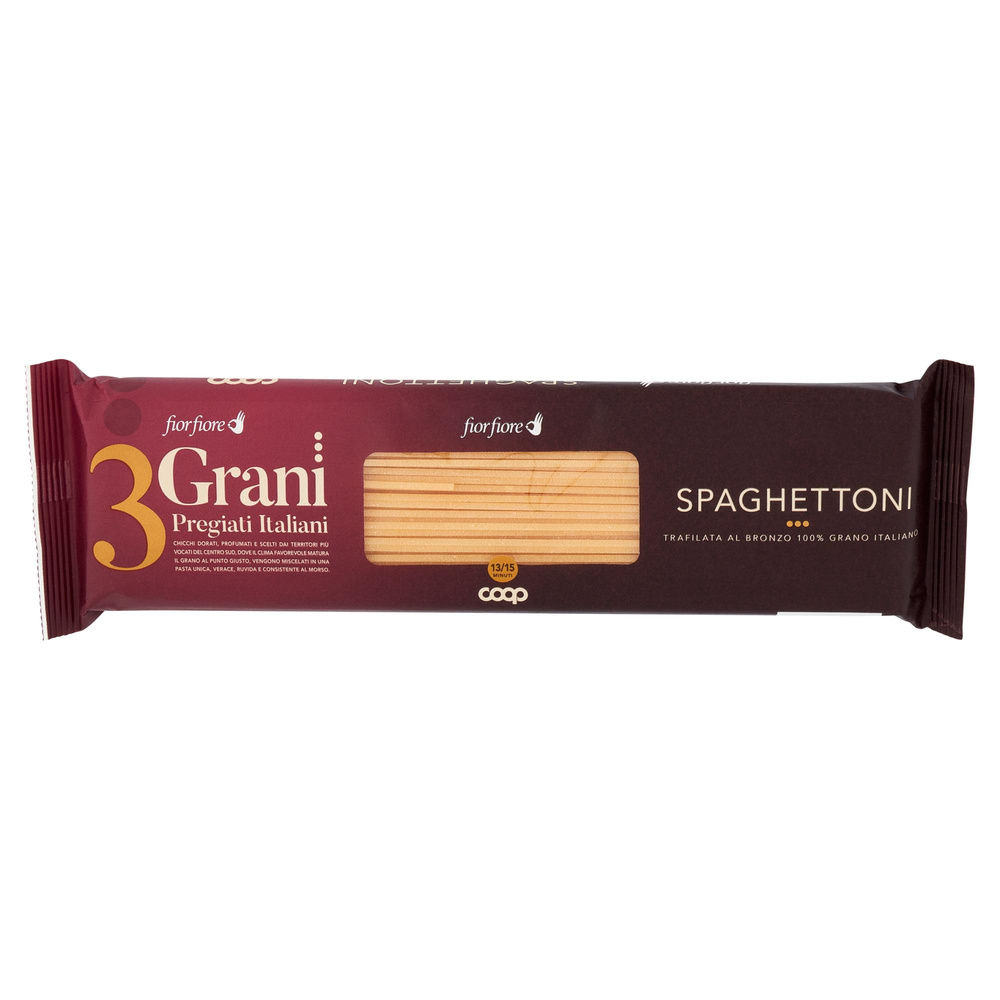 PASTA DI SEMOLA SPAGHETTONI FIOR FIORE 3 GRANI COOP 500G - 7