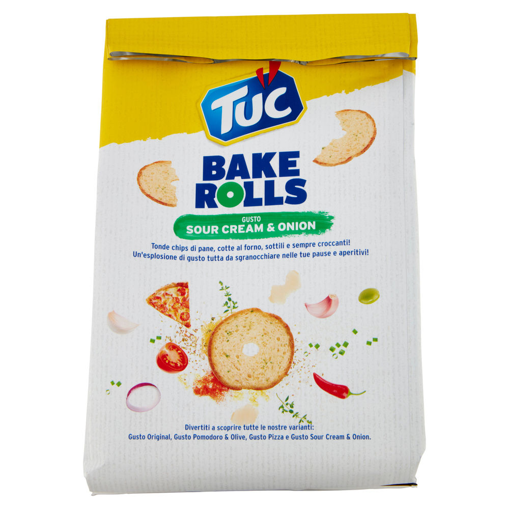 TUC BAKE ROLLS GUSTO SOUR CREAM & ONION G150 - 1