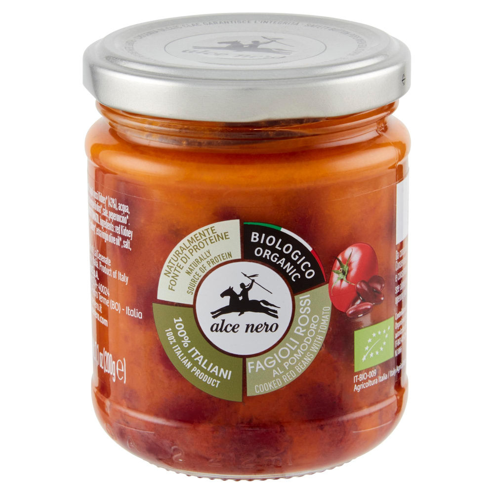 FAGIOLI ROSSI KIDNEY LESSATI AL POMODORO BIO ALCE NERO 200G - 3