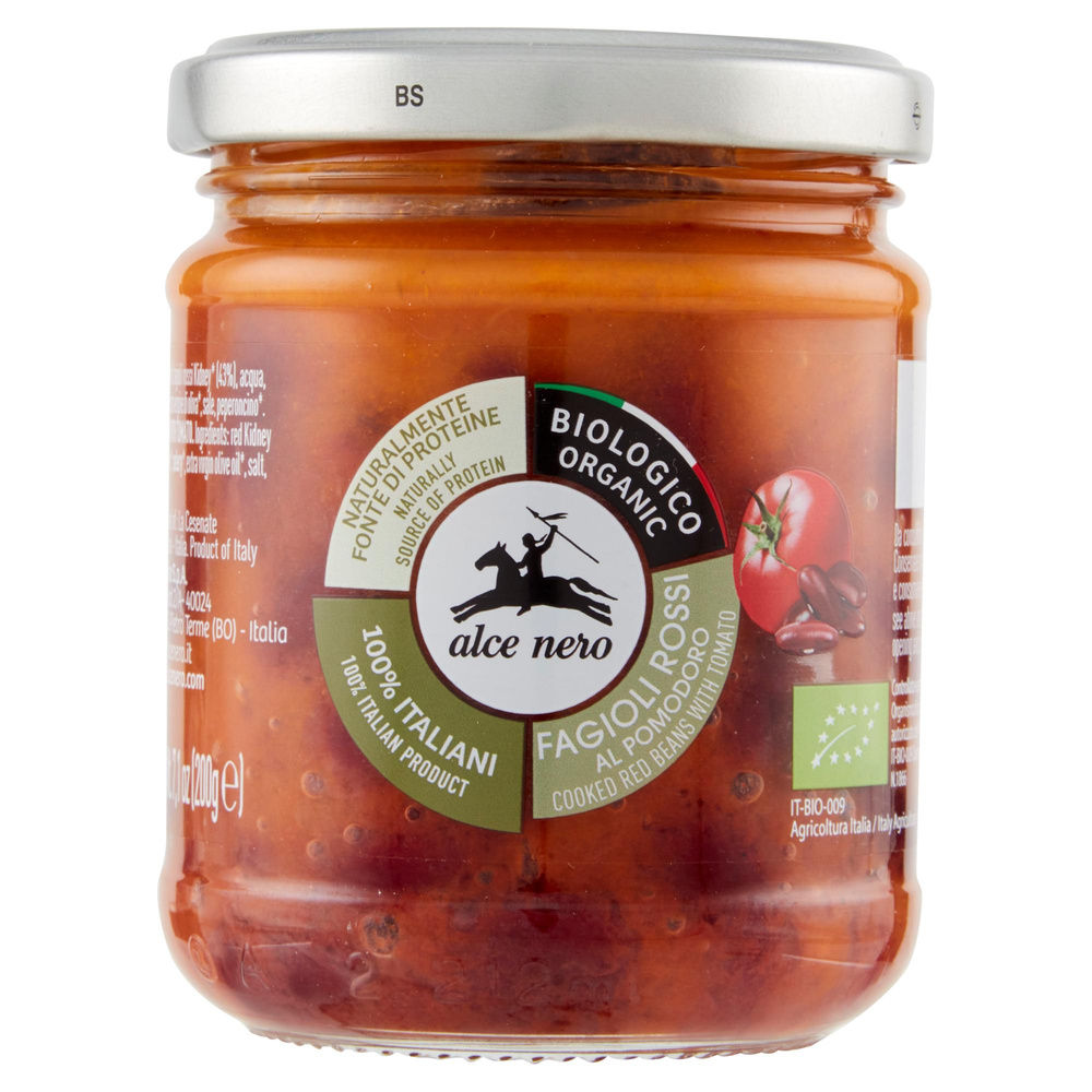 FAGIOLI ROSSI KIDNEY LESSATI AL POMODORO BIO ALCE NERO 200G - 2