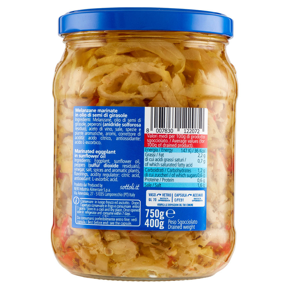 MELANZANE MARINATE NERI G750 - 1