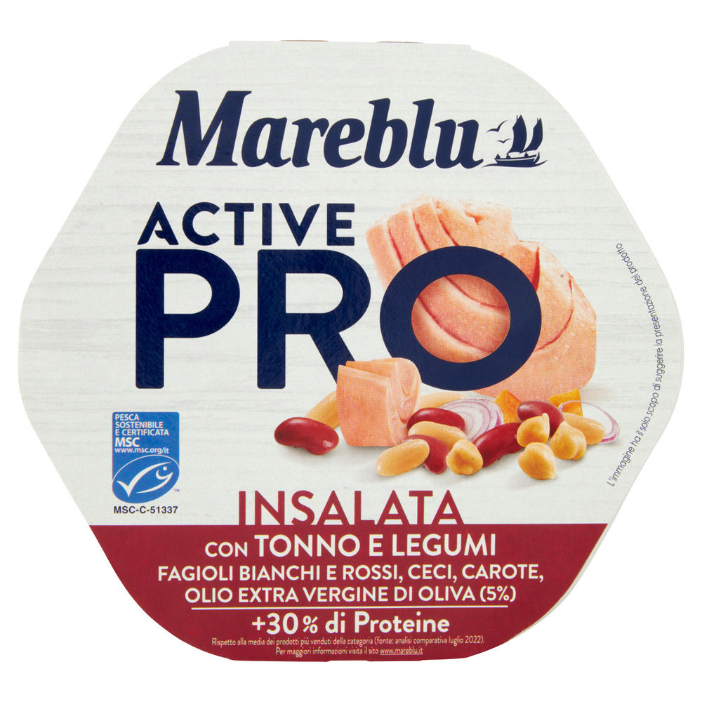 INSALATA MAREBLU ACTIVE PRO CON TONNO E LEGUMI G220 - 0