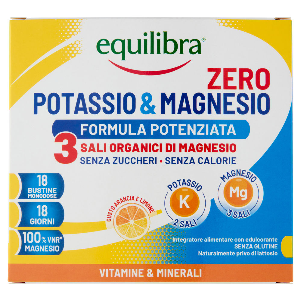 Potassio & magnesio zero 3 - 18 buste equilibra g96,3