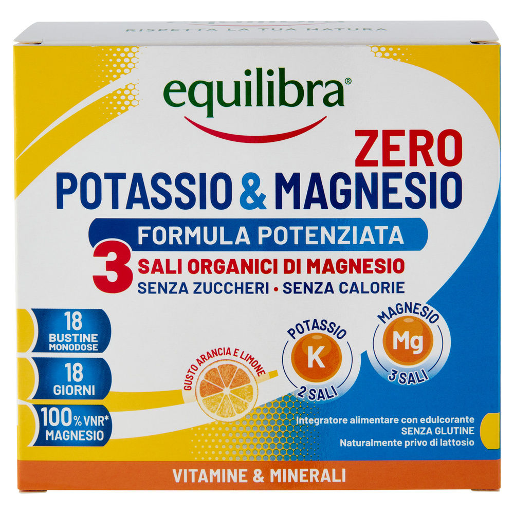 POTASSIO & MAGNESIO ZERO 3 - 18 BUSTE EQUILIBRA G96,3 - 2