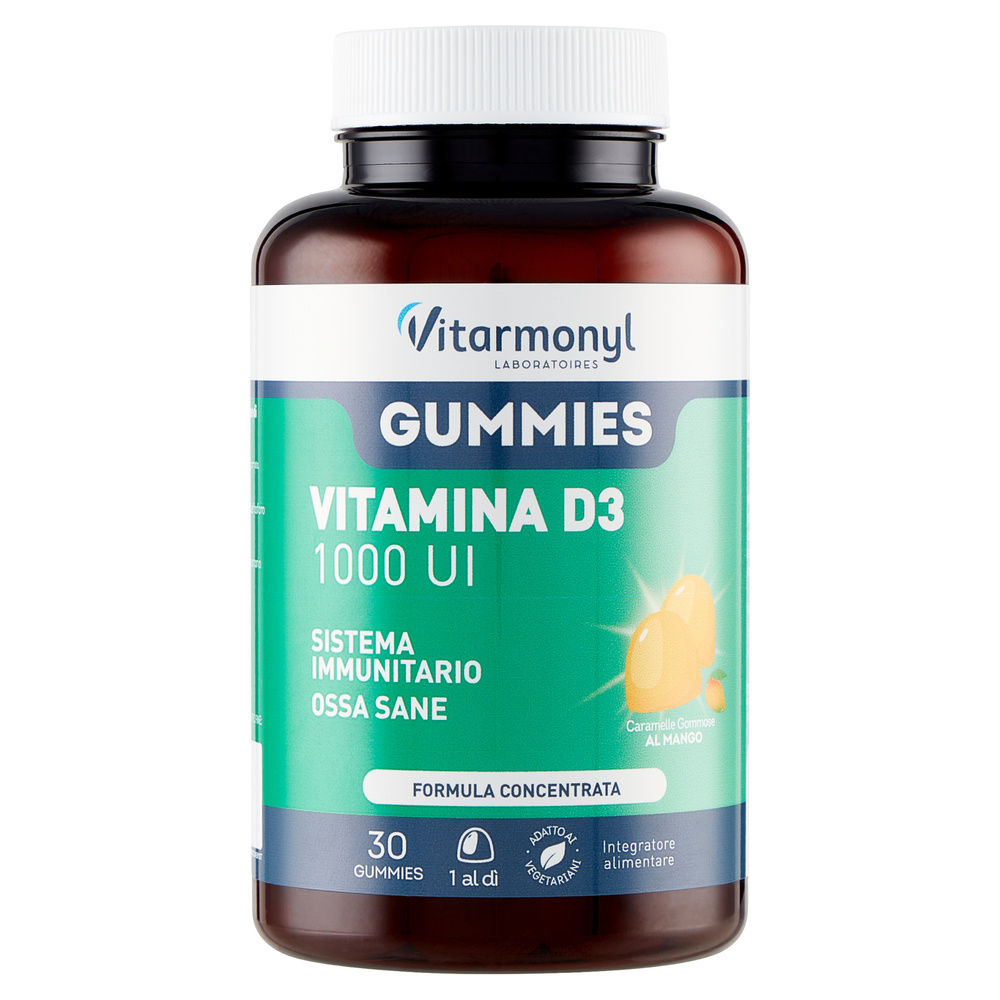 Integratore gummies vitamina d3 1000 ui vitarmonyl g90