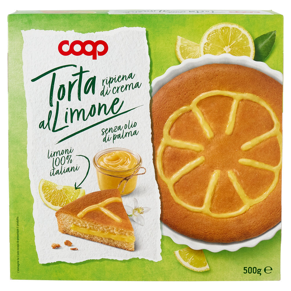 TORTA RIPIENA DI CREMA AL LIMONE COOP G 500 NO PALMA - 2