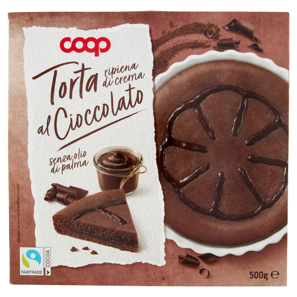 TORTA RIPIENA DI CREMA AL CIOCCOLATO COOP G 500 NO PALMA - 0