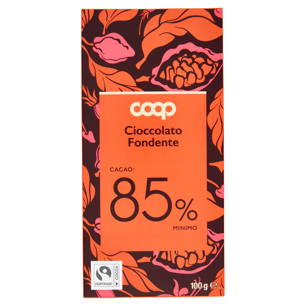 TAVOLETTA DI CIOCCOLATO FONDENTE 85% COOP G 100 - 2