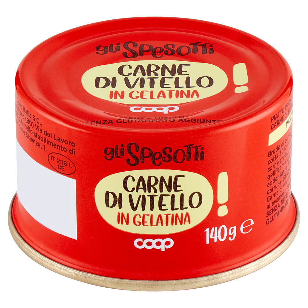 CARNE DI VITELLO IN GELATINA GLI SPESOTTI COOP LATTINA G140 - 4