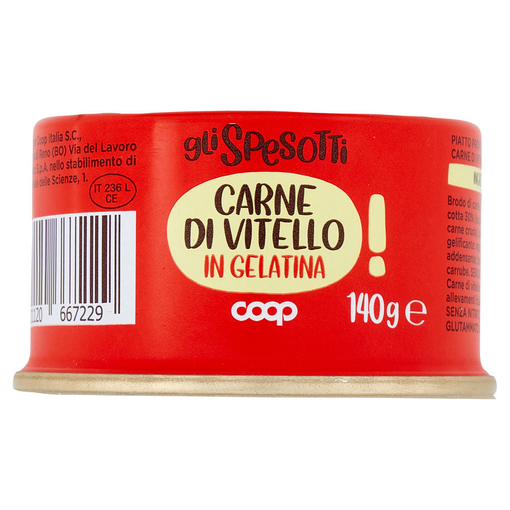 CARNE DI VITELLO IN GELATINA GLI SPESOTTI COOP LATTINA G140 - 6