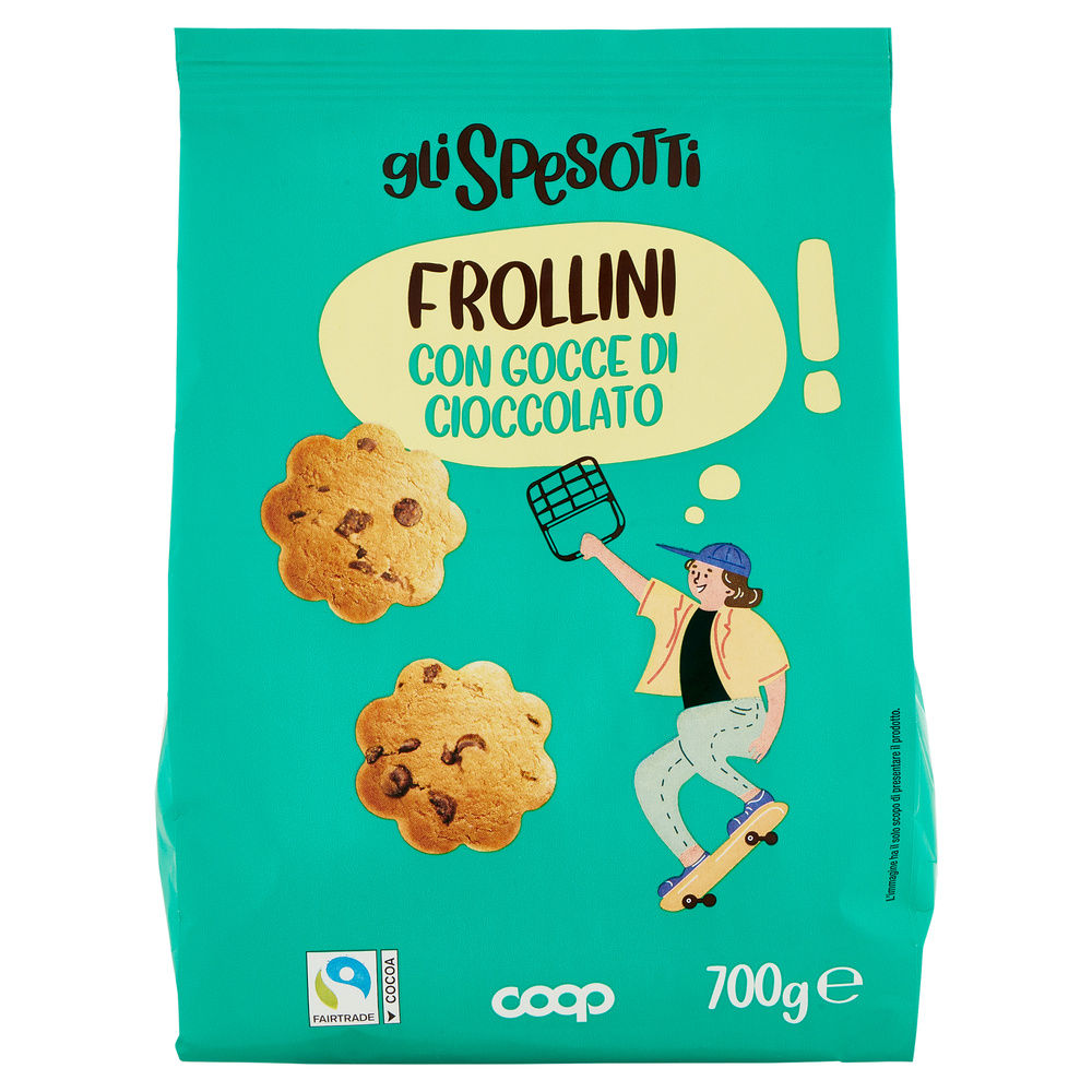 BISCOTTI FROLLINI CON GOCCE DI CIOCCOLATO GLI SPESOTTI COOP SACCHETTO G 700 - 2