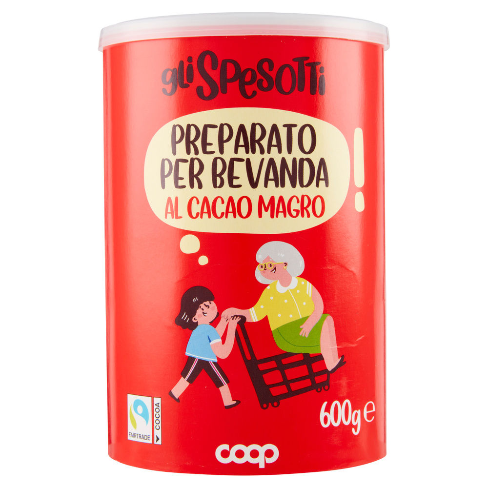 PREPARATO PER BEVANDA AL CACAO MAGRO GLI SPESOTTI COOP BARATTOLO G 600 - 4