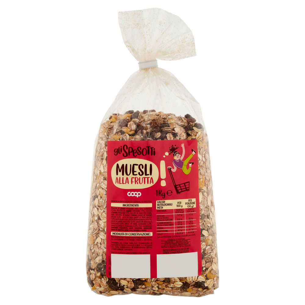 MUESLI ALLA FRUTTA GLI SPESOTTI COOP SACCHETTO KG1 - 0