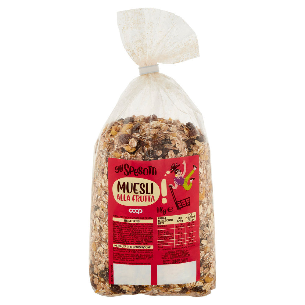 MUESLI ALLA FRUTTA GLI SPESOTTI COOP SACCHETTO KG1 - 4