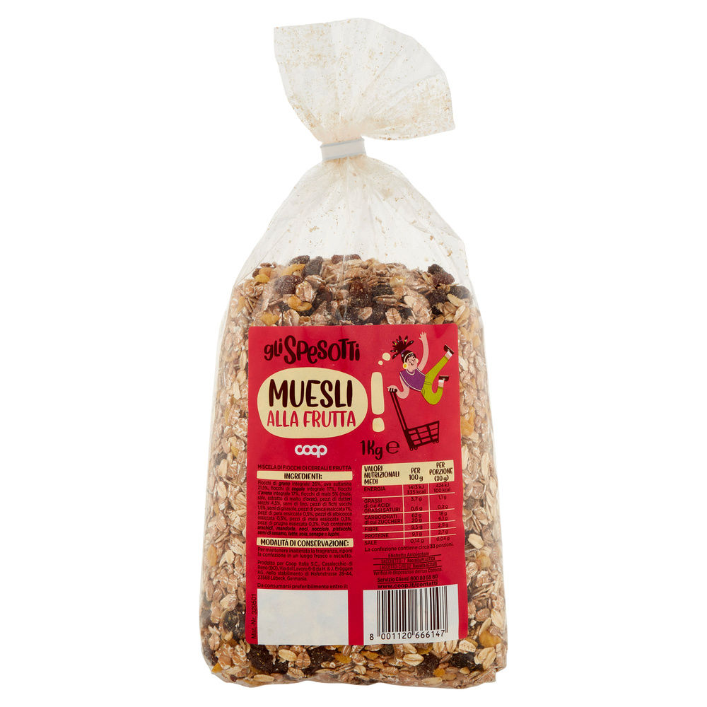 MUESLI ALLA FRUTTA GLI SPESOTTI COOP SACCHETTO KG1 - 2