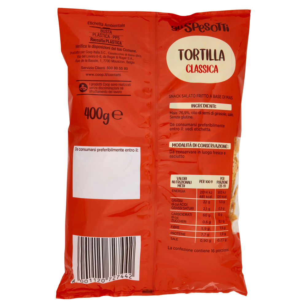 TORTILLA CLASSICA GLI SPESOTTI COOP SACCHETTO G 400 - 1