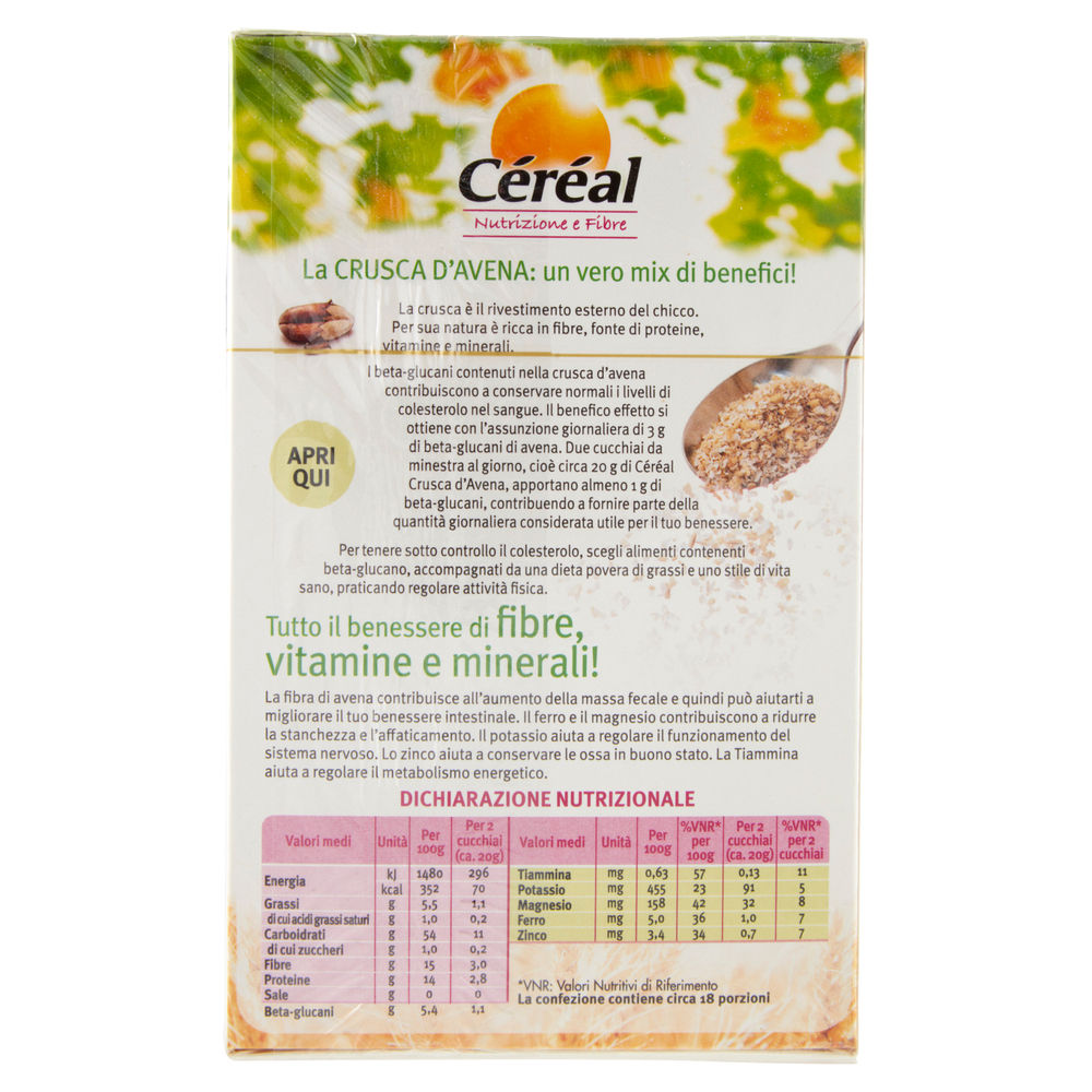 CRUSCA D'AVENA CEREAL SCATOLA G 360 - 1