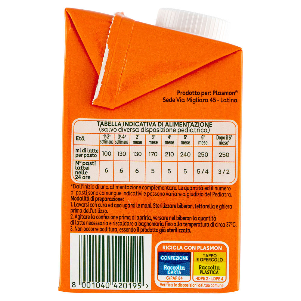LATTE LIQUIDO 0-12 PLASMON L 0,5 - 7