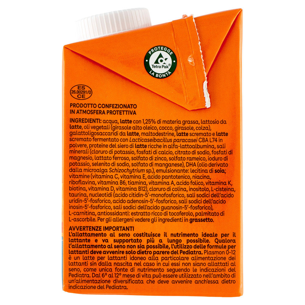 LATTE LIQUIDO 0-12 PLASMON L 0,5 - 2