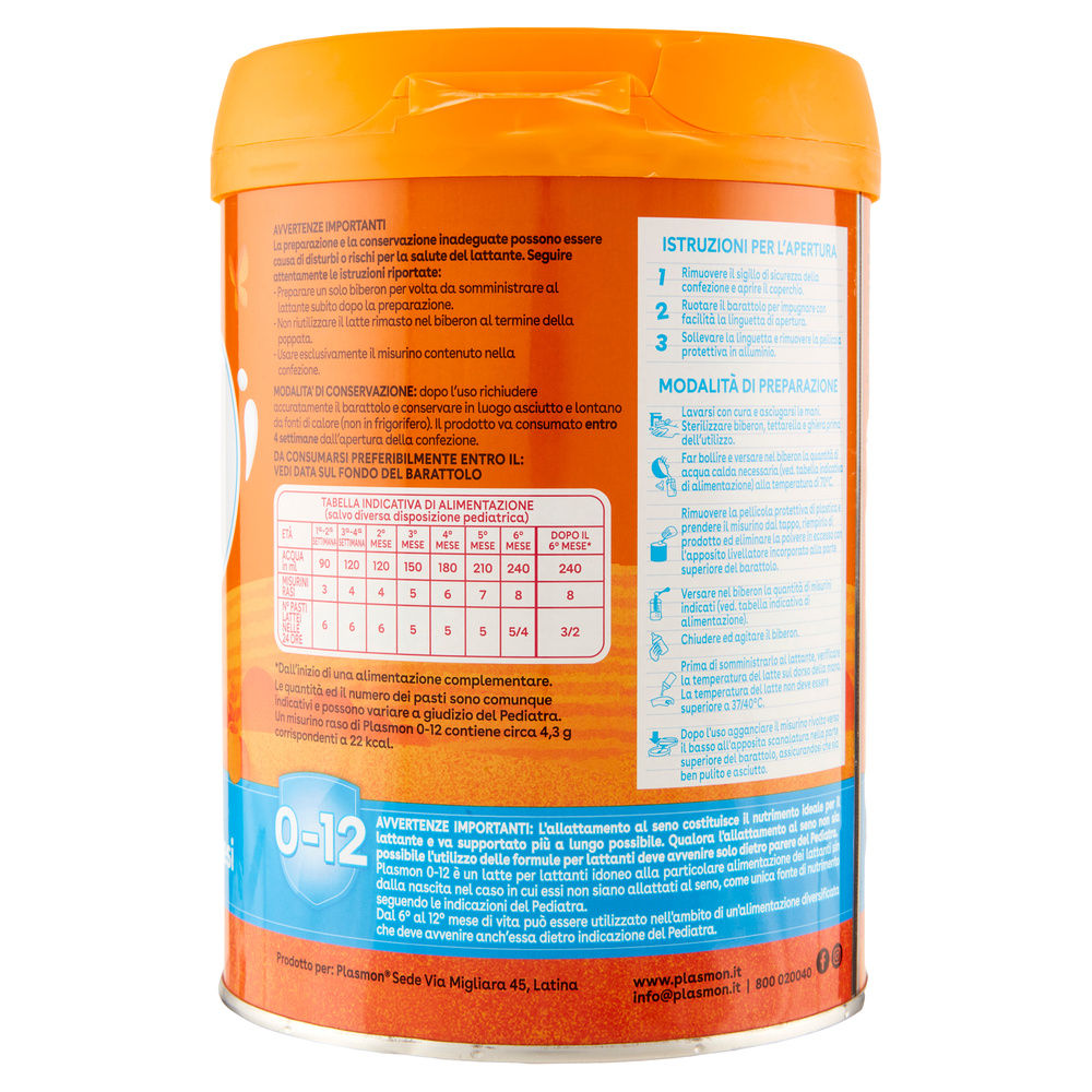 LATTE POLVERE 0-12 PLASMON G 800 - 7