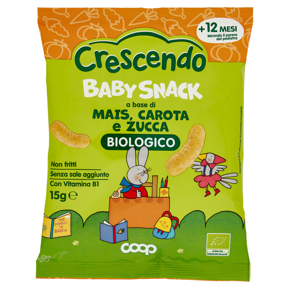 SNACK MAIS CAROTA E ZUCCA BIO COOP CRESCENDO G15 - 2