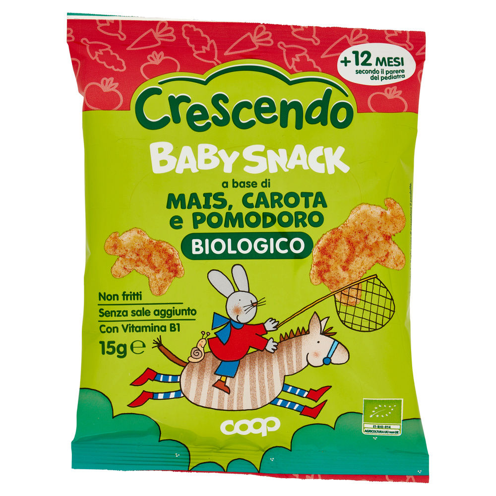 SNACK ELEFANTI MAIS, CAROTA, POMODORO BIO COOP CRESCENDO G15 - 3