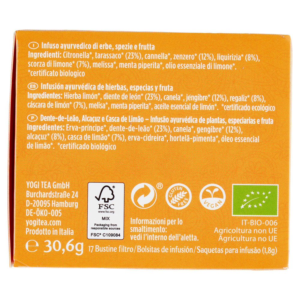 YOGI BIO DETOX C LIMON FILTRO GR30,6 - 9