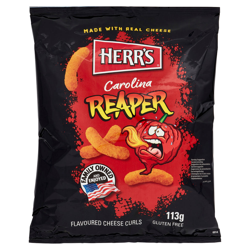 CAROLINA REAPER CHEESE CURLS HERR'S G113 - 0