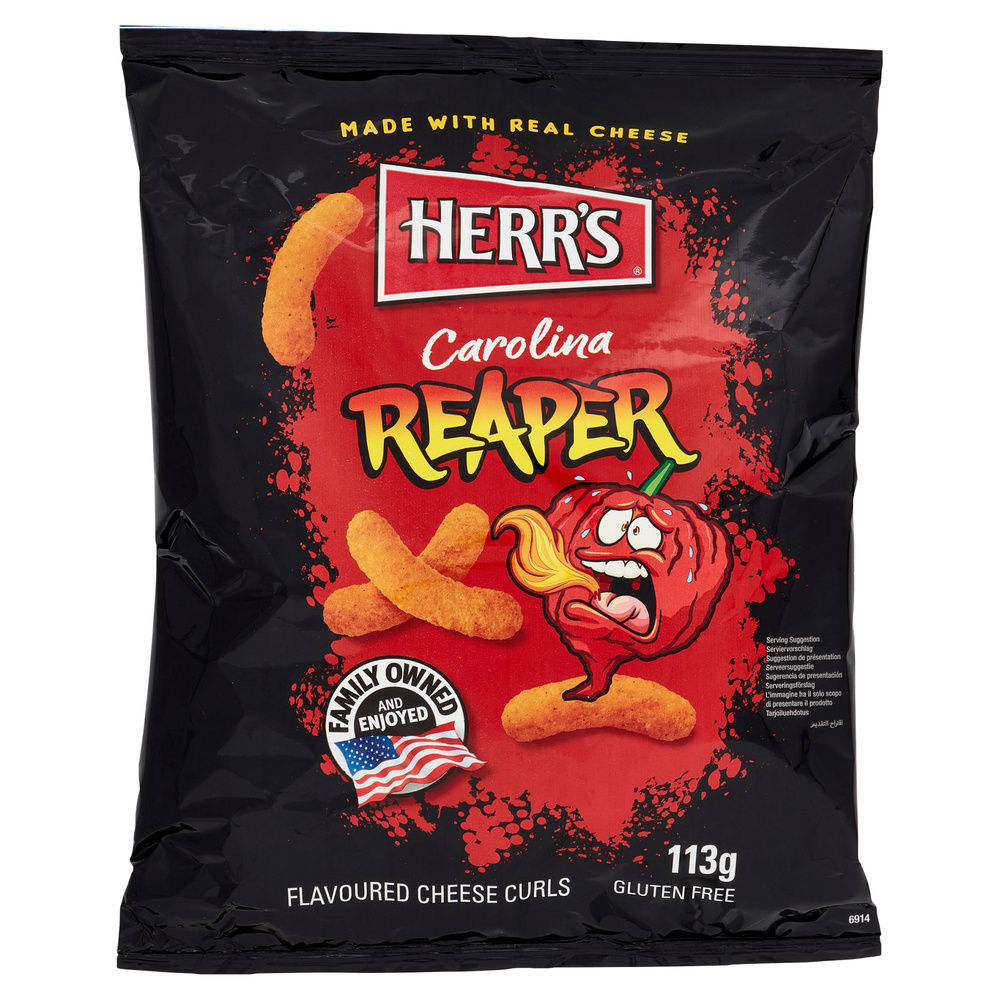 CAROLINA REAPER CHEESE CURLS HERR'S G113 - 4