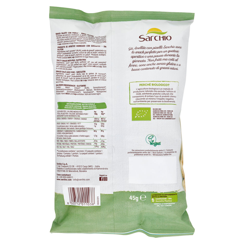 SG-ANELLITO CON PISELLI BIO SARCHIO G 45 - 1