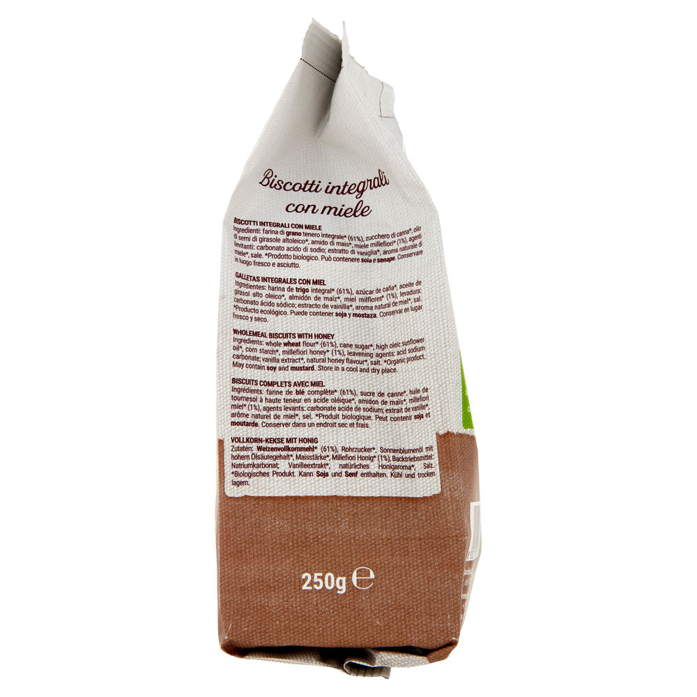 BISCOTTI INTEGRALI BIO CON MIELE SARCHIO G 250 - 5