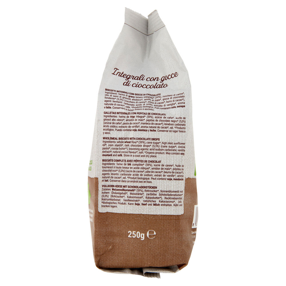 BISCOTTI INTEGRALI BIO CON GOCCE DI CIOCCOLATO SARCHIO G 250 - 5