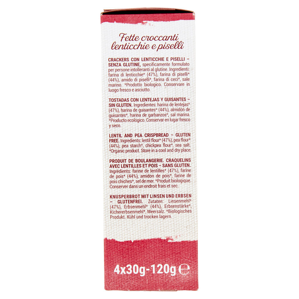 FETTE CROCCANTI BIO LENTICCHIE E PISELLI SENZA GLUTINE SARCHIO G120 - 6