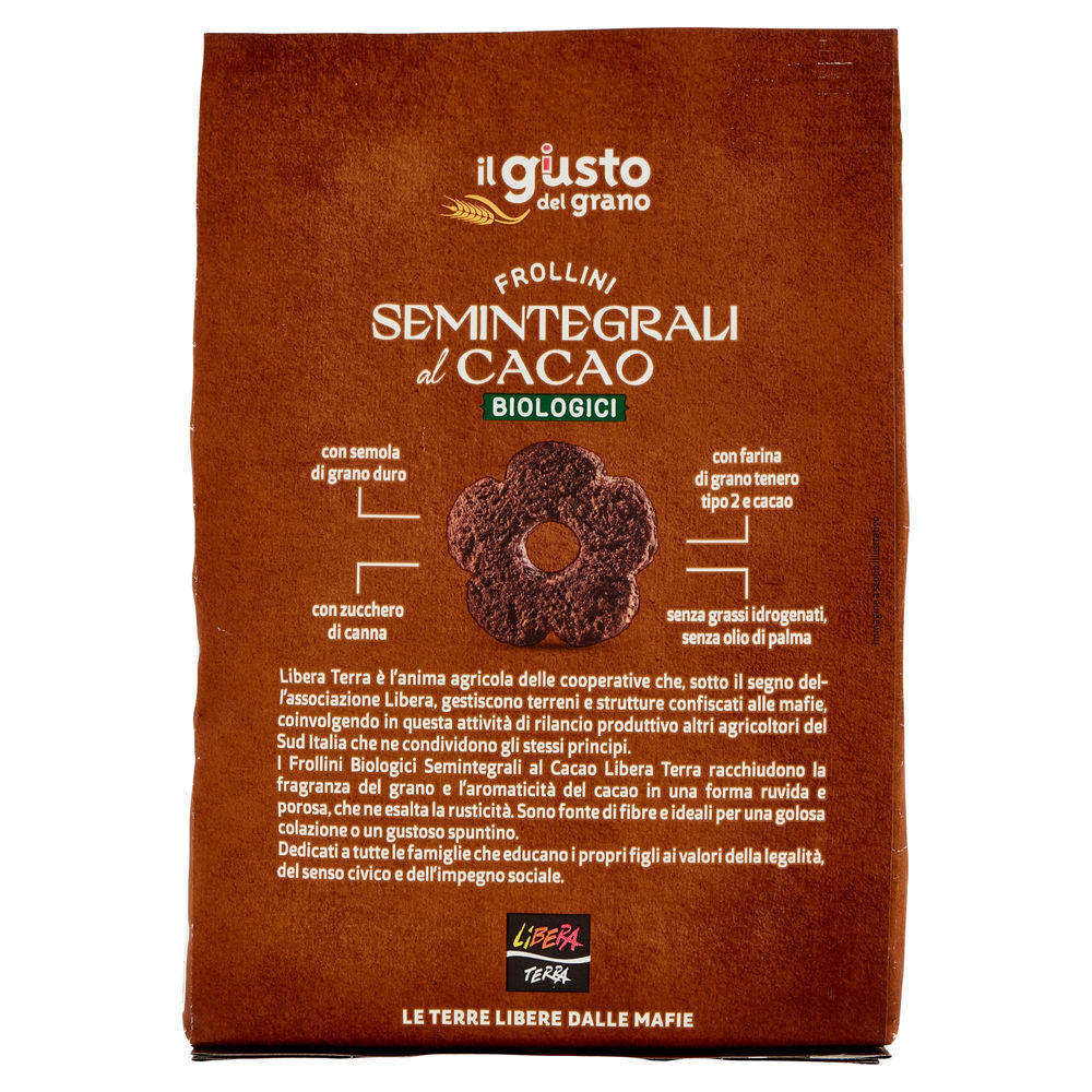 FROLLINI SEMINTEGRALI AL CACAO BIOLOGICI LIBERA TERRA G 250 - 1
