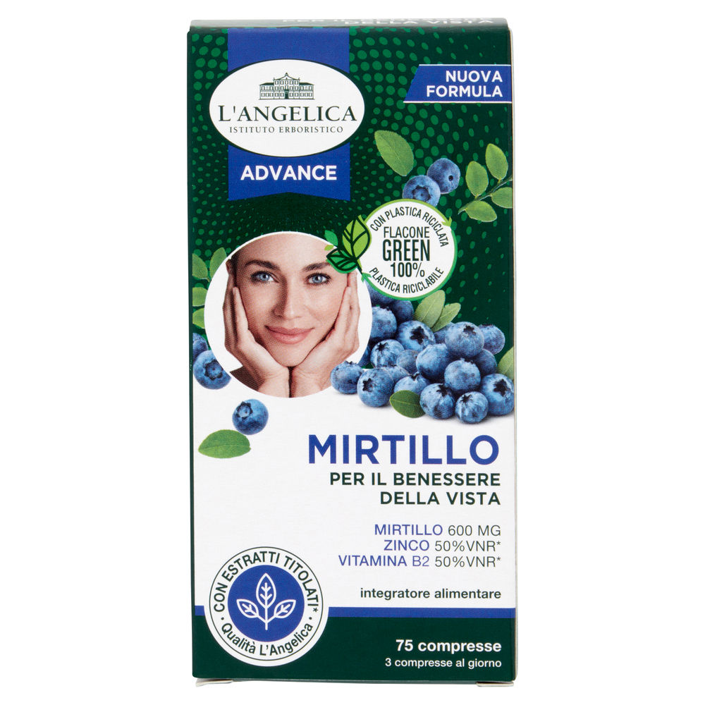INTEGRATORE MIRTILLO 600 75 CPR L'ANGELICA ADVANCE G24,75 - 0