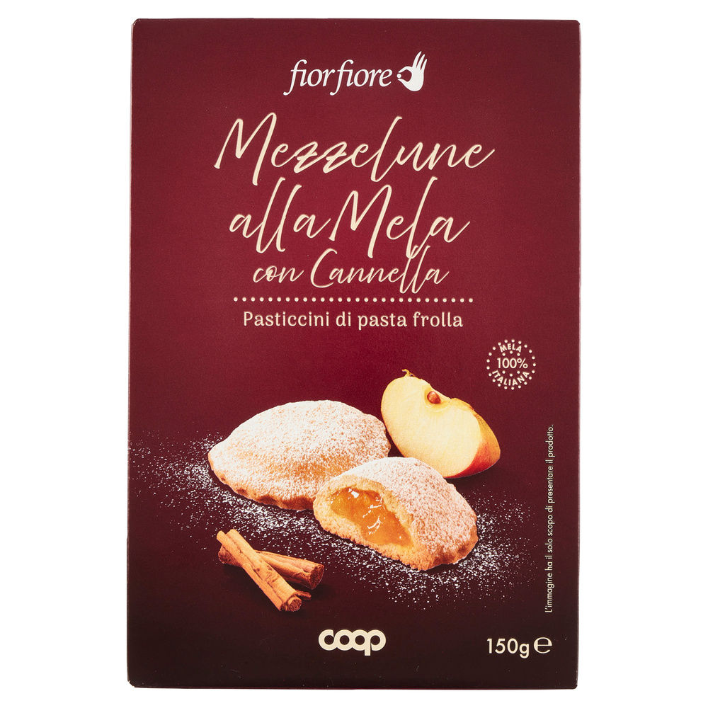 PASTICCINI DI PASTA FROLLA MEZZELUNE ALLA MELA CON CANNELLA FIOR FIORE COOP G 15 - 3