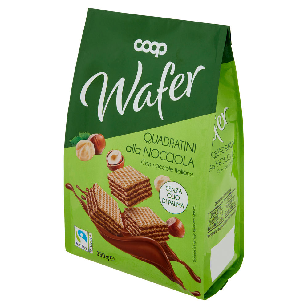 WAFER QUADRATINI CON CREMA NOCCIOLA COOP G 250 NO PALMA - 8