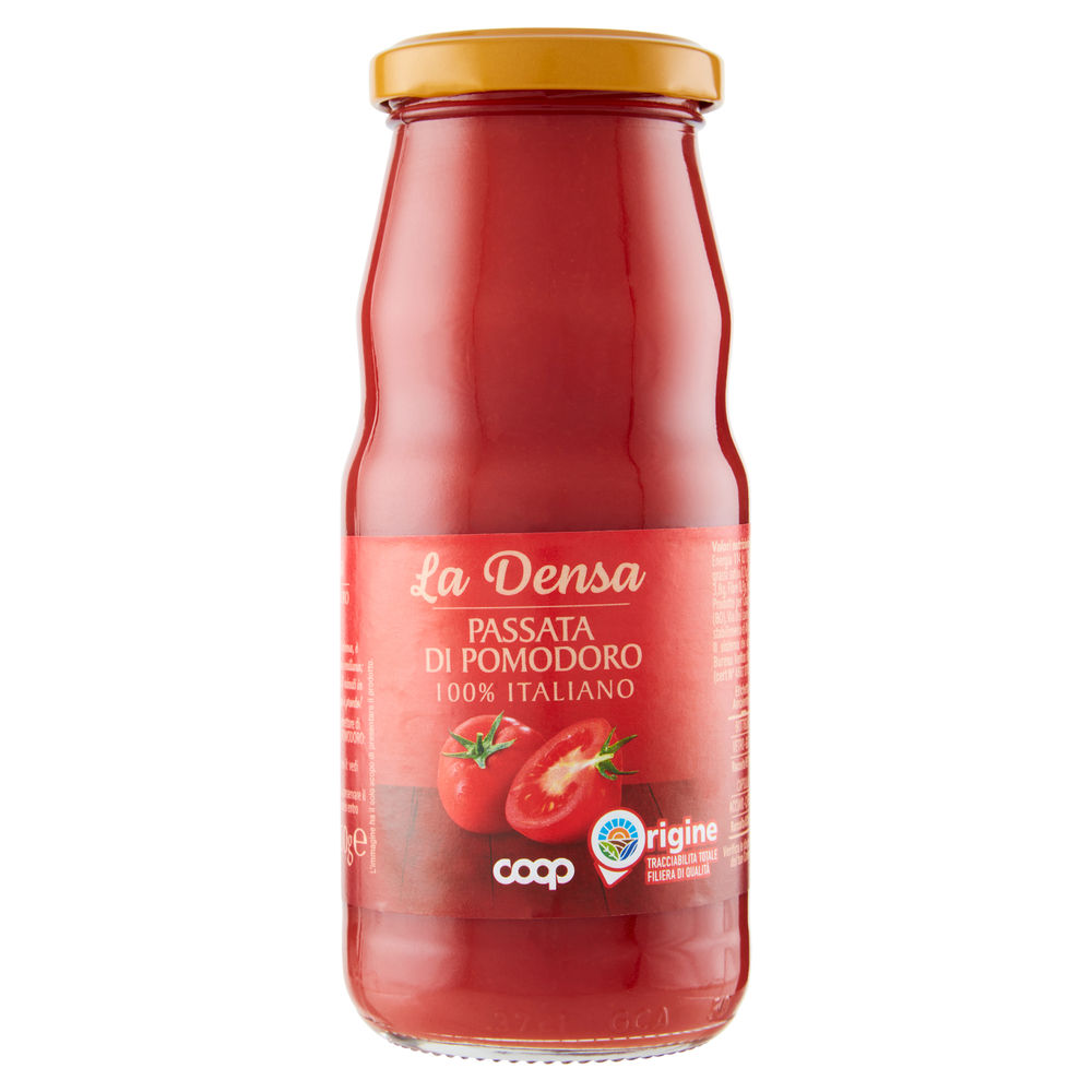 Passata di pomodoro origine coop selezione la densa btg singola g 350