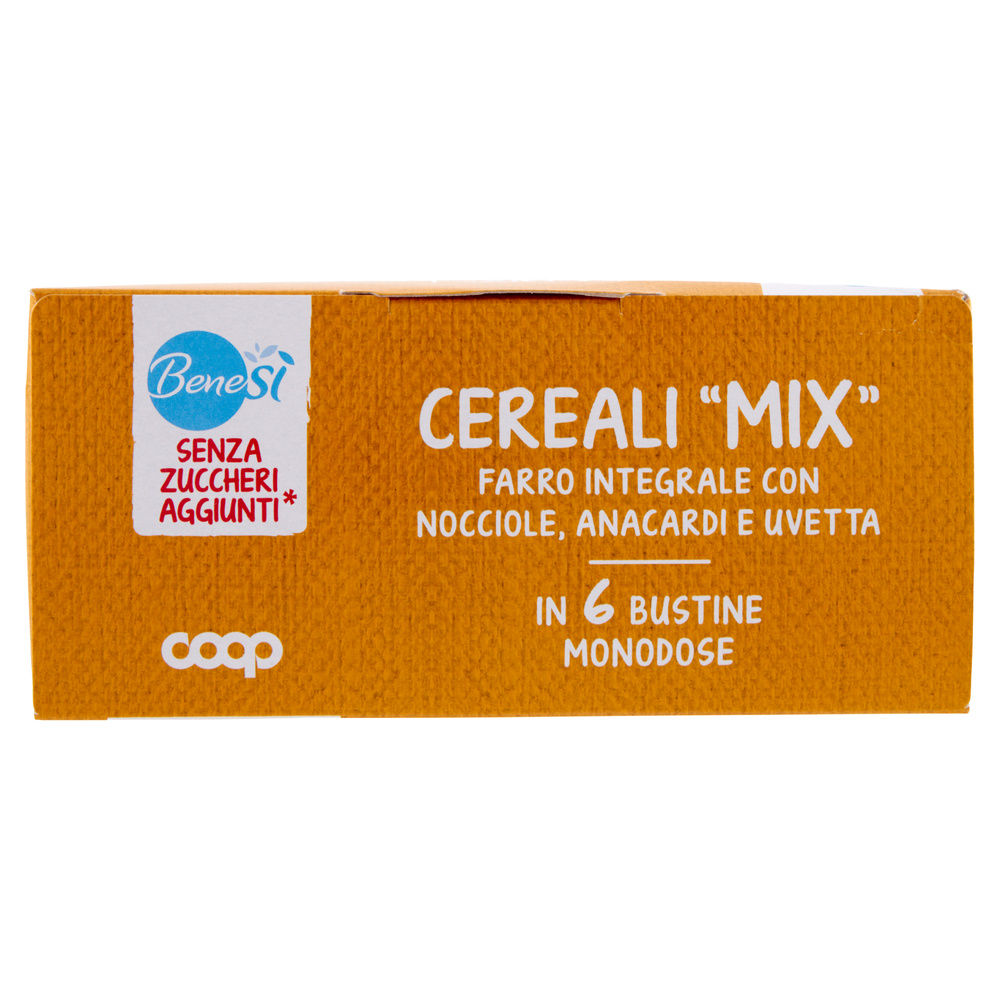 CEREALI MIX FARRO INTEGRALE, NOCCIOLE, ANACARDI E UVETTA COOP BENESÌ PZ 6 G 180 - 5