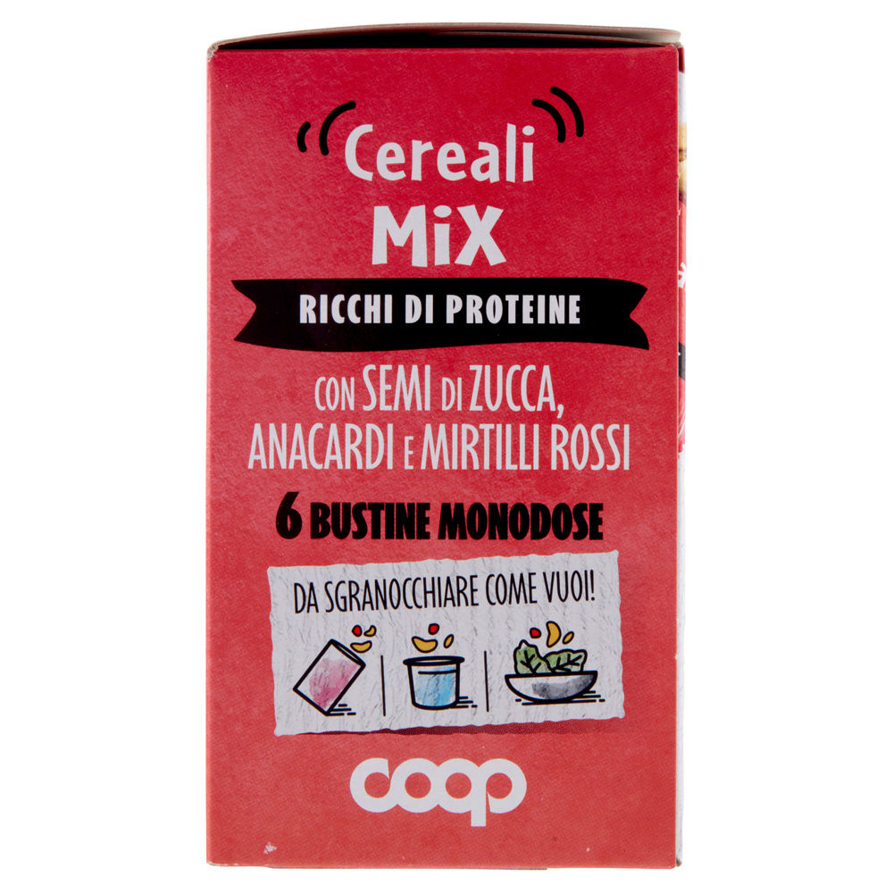 CEREALI MIX CON SEMI ZUCCA,ANACARDI E MIRTILLI ROSSI COOP PZ 6 G 180 - 6