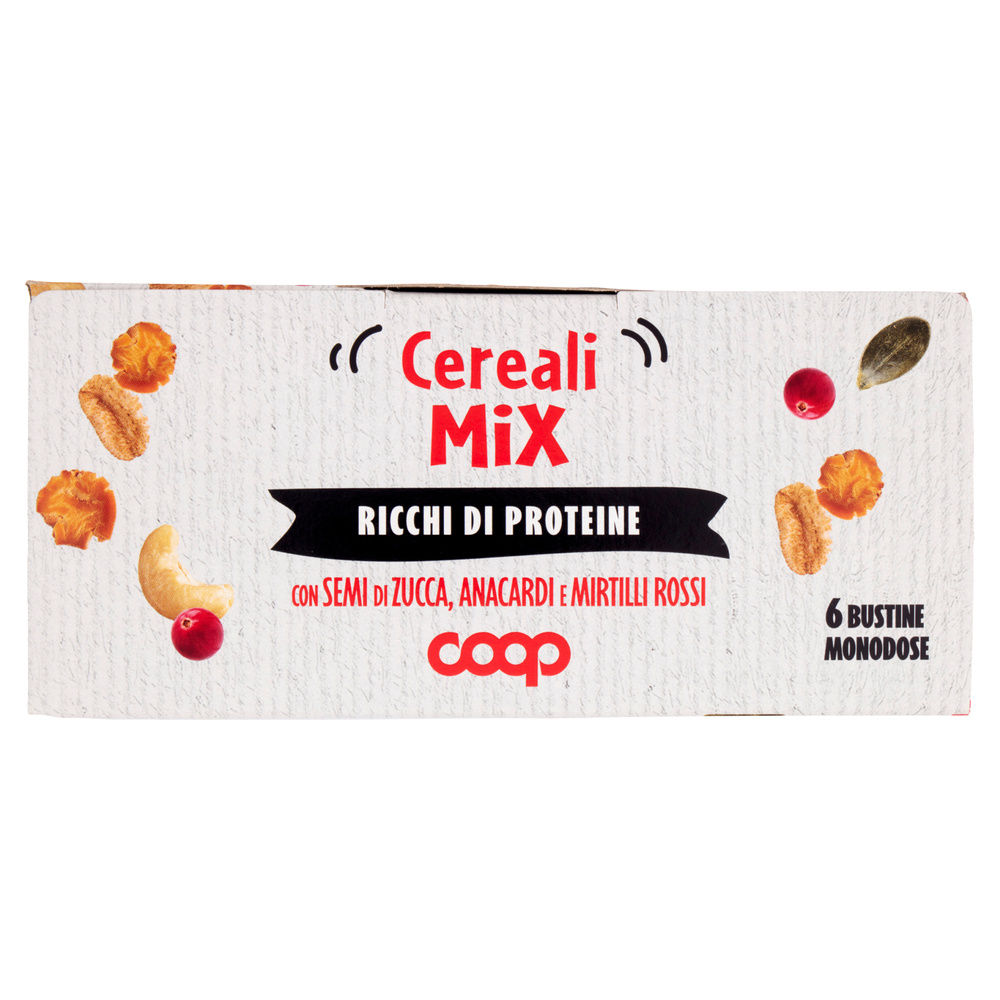 CEREALI MIX CON SEMI ZUCCA,ANACARDI E MIRTILLI ROSSI COOP PZ 6 G 180 - 5