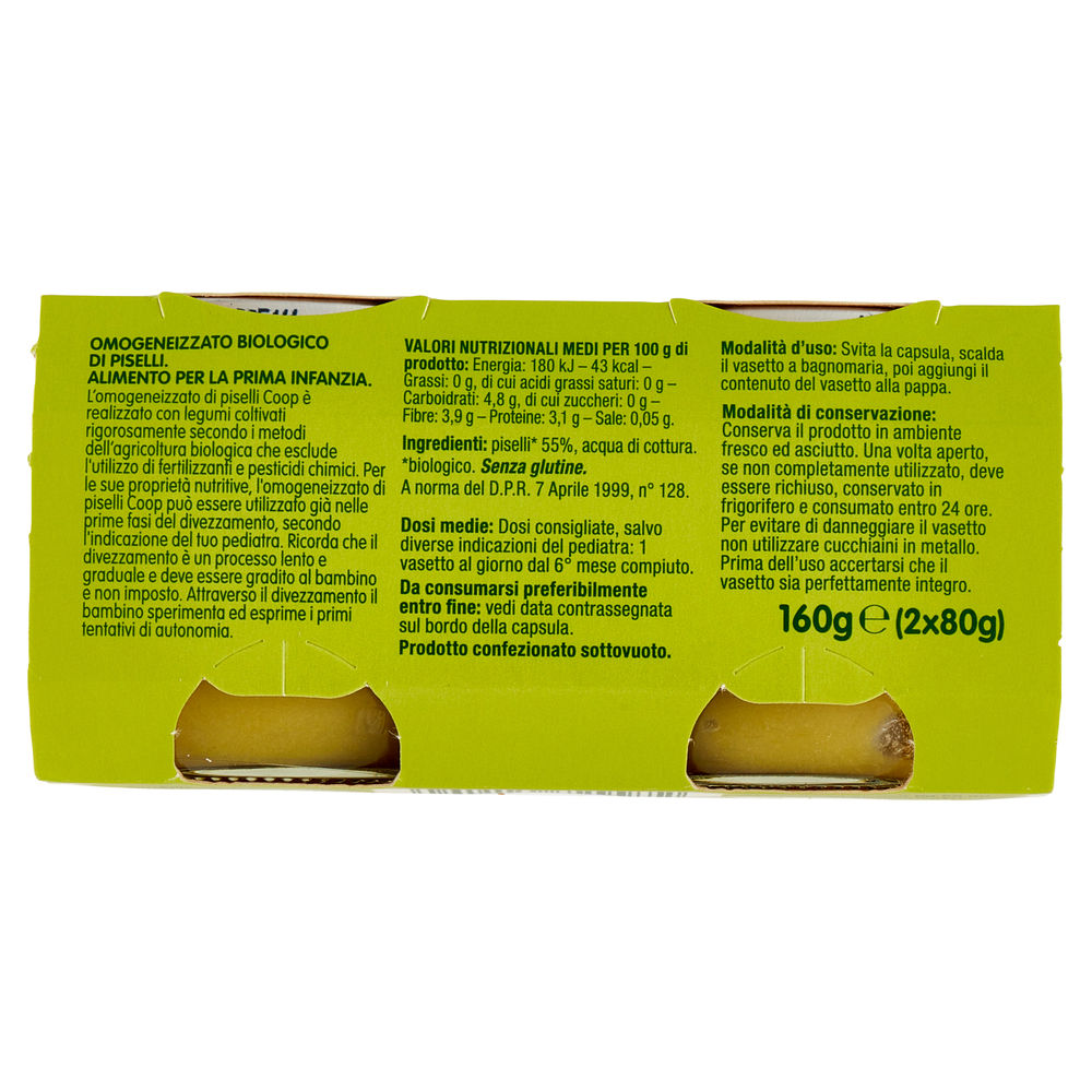 OMOGENEIZZATO PISELLI BIO COOP CRESCENDO G80X2 - 1